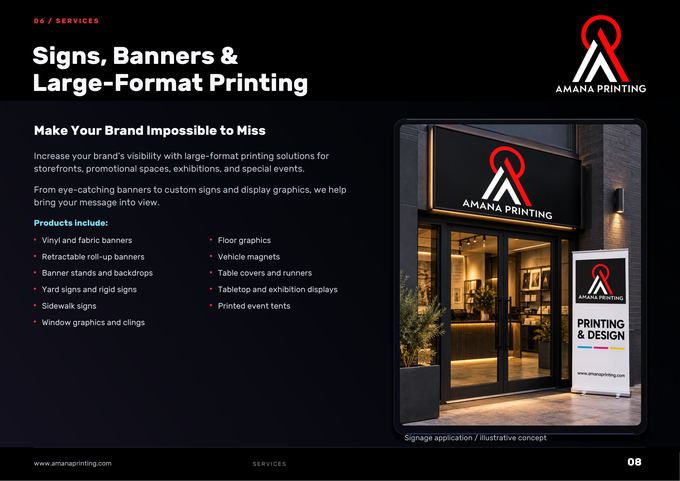 Signs, Banners & Large-Format Printing — Amana Printing