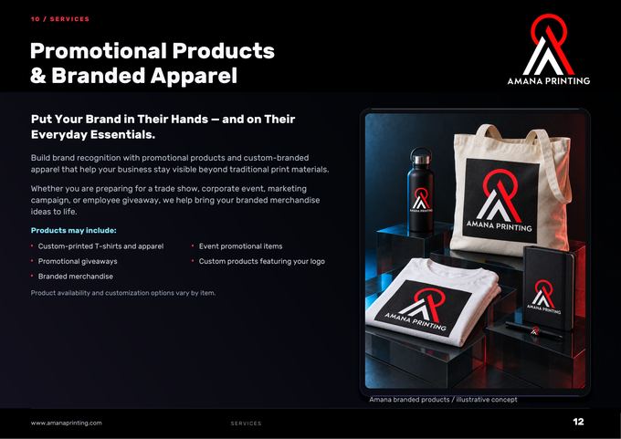 Promotional Products & Branded Apparel — Amana Printing