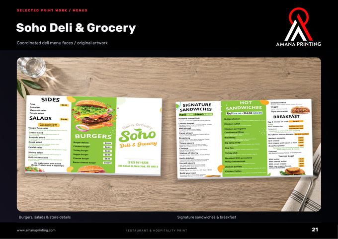 Soho Deli & Grocery — Amana Printing
