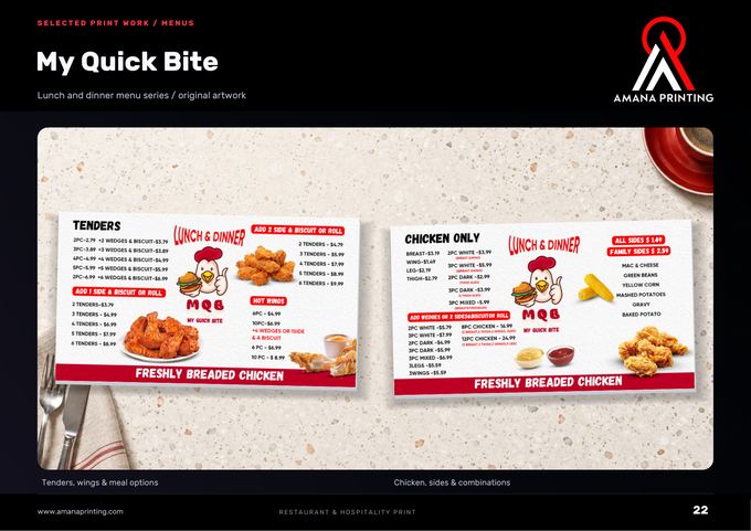 My Quick Bite — Amana Printing